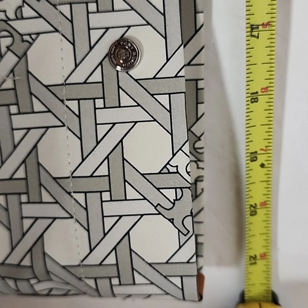 Tory Burch Signature Basketweave Print Cotton Canvas Tote NWT Retail Is $448 WOW - Picture 8 of 13